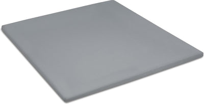 Damai organic - topper hoeslaken (tot 15 cm) - bio satijn - 100x220 cm - grijs