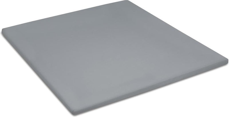 Damai organic - topper hoeslaken (tot 15 cm) - bio satijn - 100x220 cm - grijs