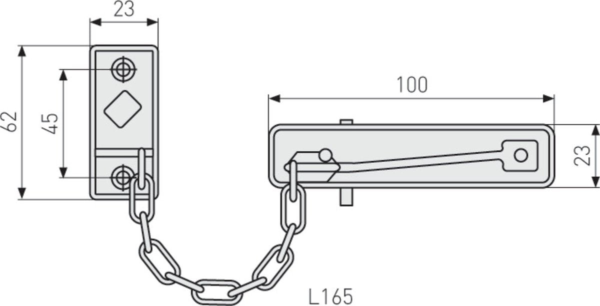 Abus - deurketting sk69 n c - 32251-5