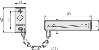 Abus - deurketting sk69 n c - 32251-5