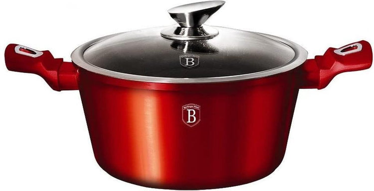 Berlinger haus braadpan burgundy 2,2 liter 20 cm aluminium rood