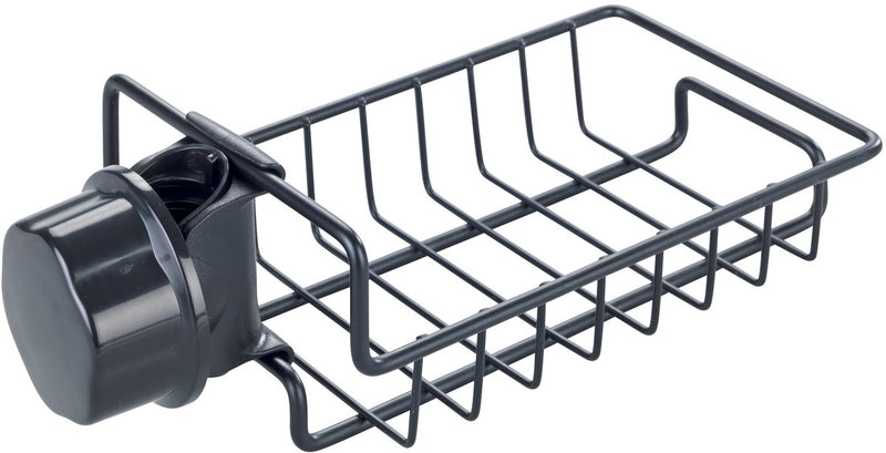 Wenko spoelbakorganizer ohio zwart rvs - gootsteenorganizer - aanrechtorganizer roestvrijstaal zwart - bevestigen zonder boren