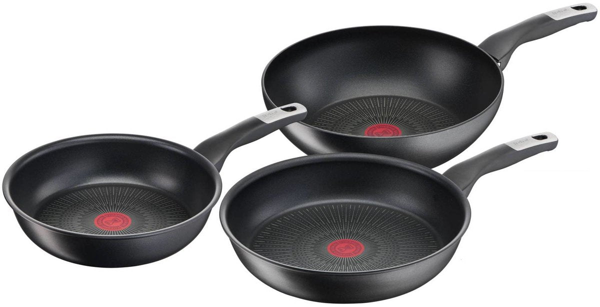 Tefal unlimited - pannenset - 3-delig - inductie - anti-aanbaklaag - geschikt voor alle warmtebronnen