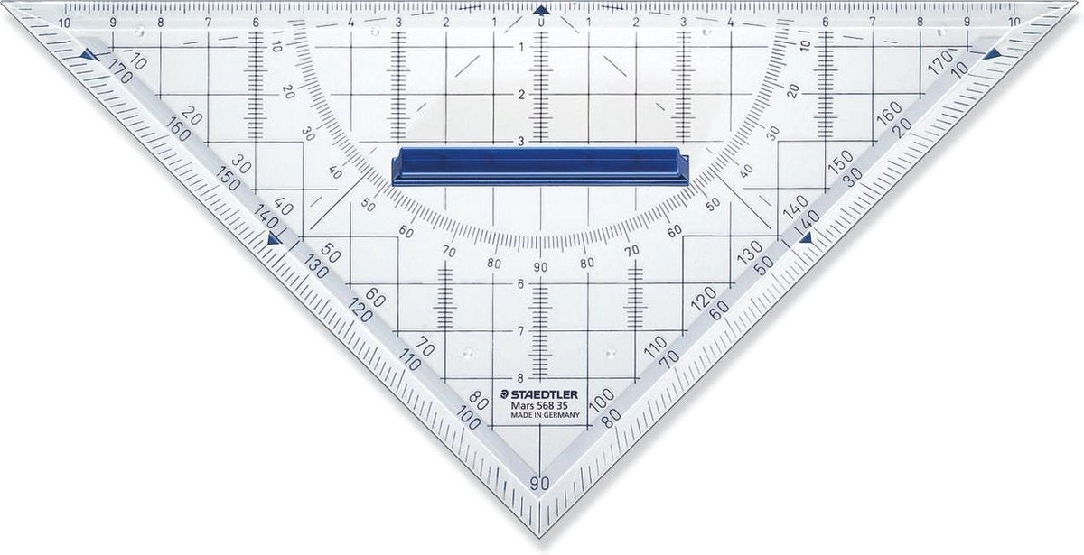 Staedtler geodriehoek - met handvat - acryl - 22 cm