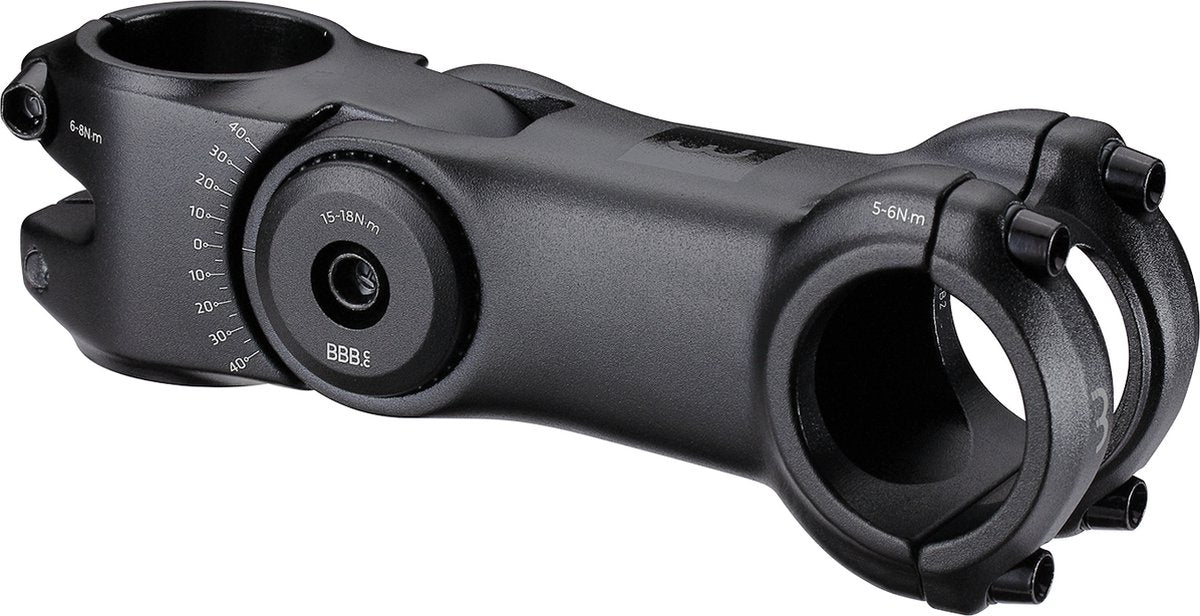 Bbb cycling stuurpen verstelbaar - verstelbare stuurpen racefiets, e-bike mtb - 31.8mm stuur - -40° +40° hoek - highsix - zwart - 130 mm - bhs-29