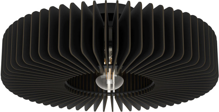 Eglo palombaia plafondlamp - e27 - ø 50 cm - zwart - hout|staal