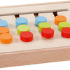 Goki kleurenrangschikspel 22,6x18,2x3cm, met 16 voorbeeldplaatjes, hout en karton, in houten doos, 4+