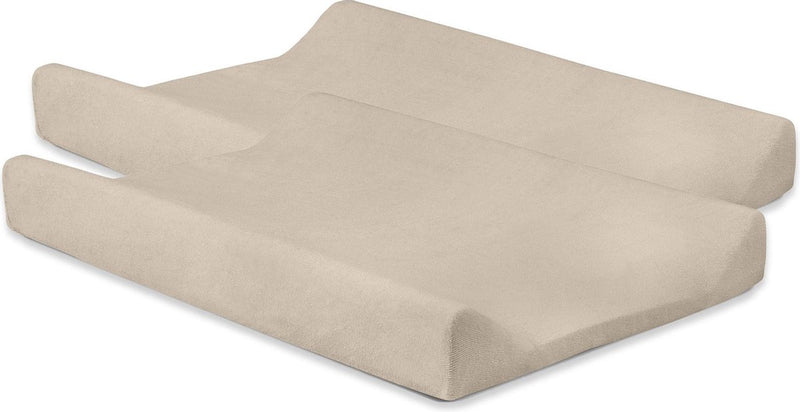 Jollein baby aankleedkussenhoes badstof - 50x70cm - nougat - 2 stuks
