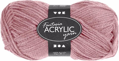 Creativ company acrylgaren, lichtrood, 50gr, 80m
