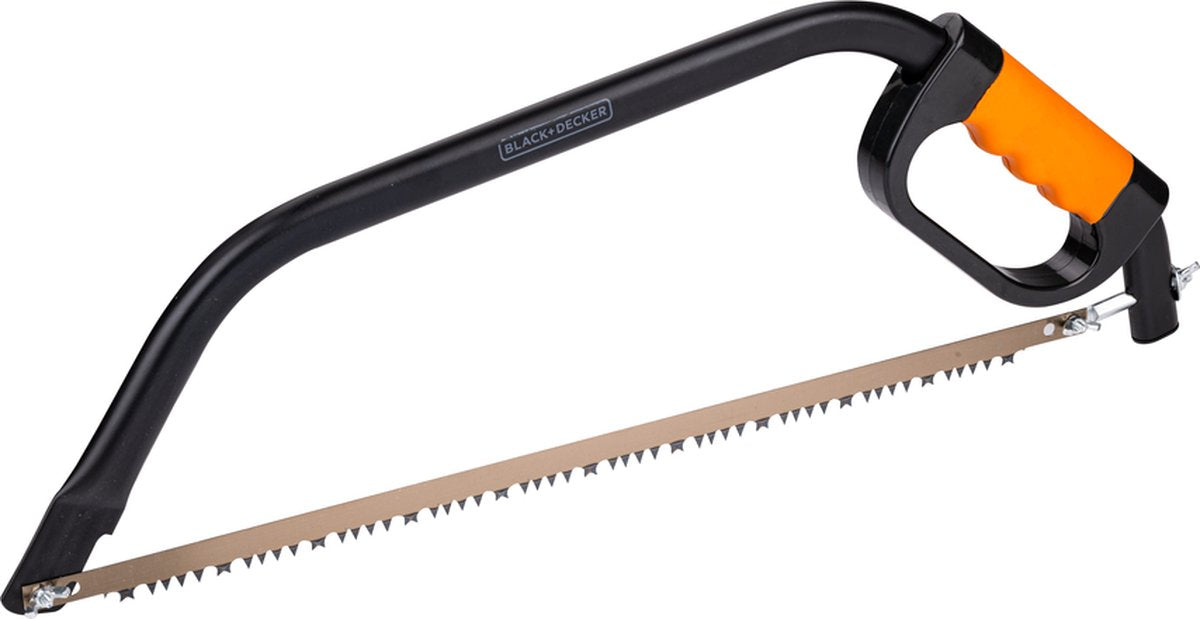 Black+decker beugelzaag bxgtto7032 - 21 53cm - zachte comfortgreep - schokabsorberend - knokkelbescherming - staal - zwart oranje