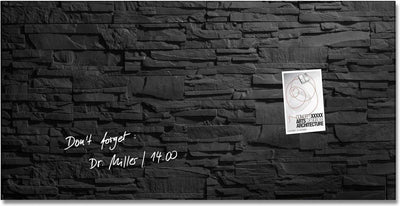 Sigel glasmagneetbord - artverum - 91x46cm - antraciet leisteen - si-gl149