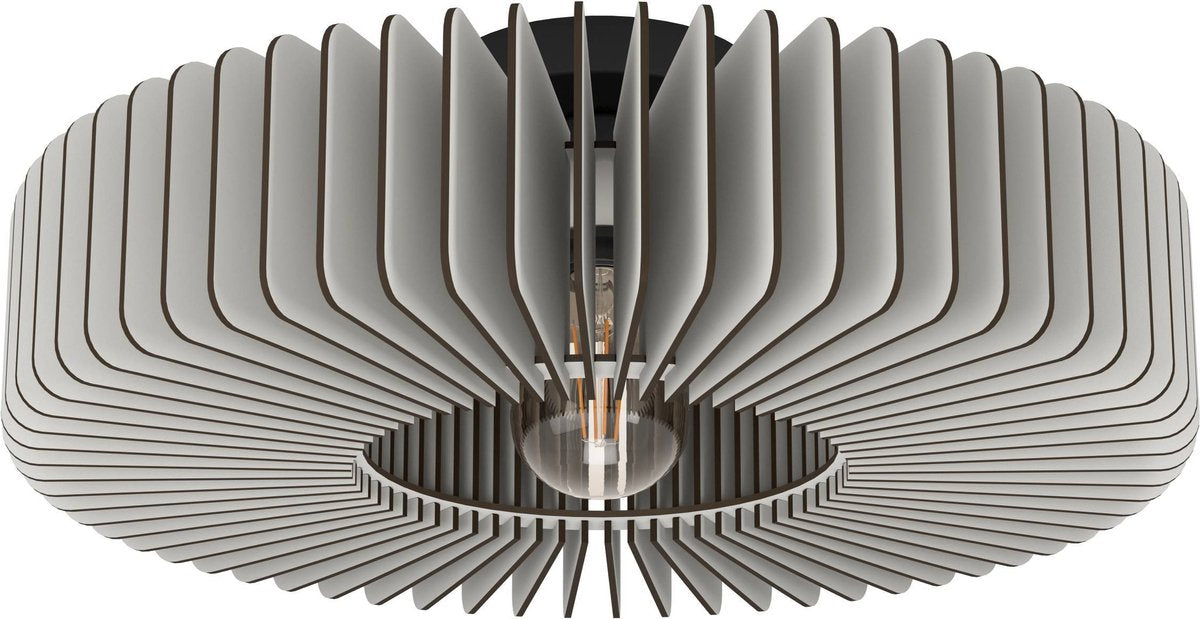 Eglo palombaia plafondlamp - e27 - ø 50 cm - grijs|zwart - hout|staal
