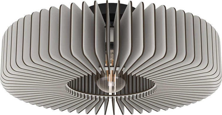 Eglo palombaia plafondlamp - e27 - ø 50 cm - grijs|zwart - hout|staal
