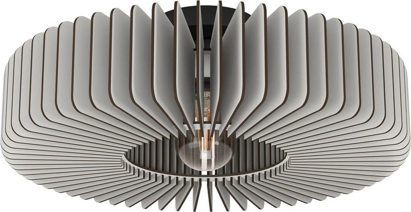 Eglo palombaia plafondlamp - e27 - ø 50 cm - grijs|zwart - hout|staal