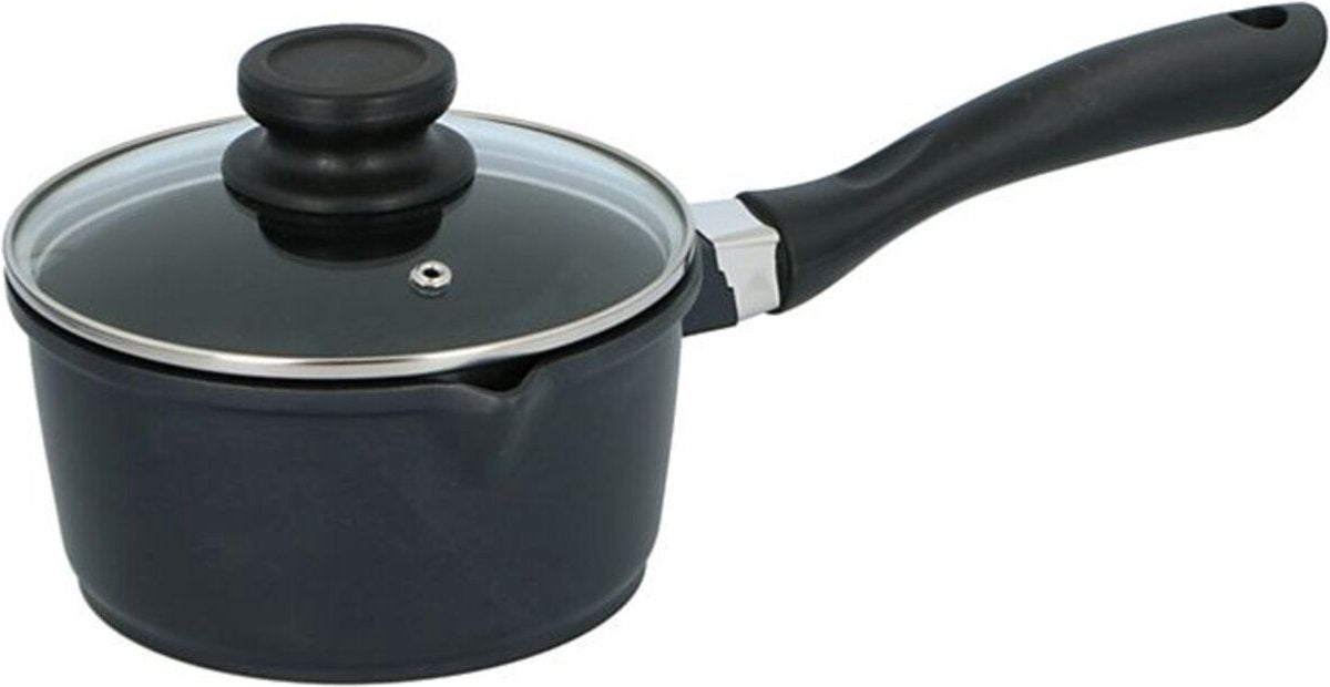 Alpina steelpan met deksel 16 cm - sauspan - alle warmtebronnen - rvs