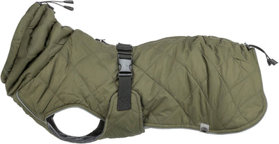 Trixie hondenjas - olijfgroen 45 cm - waterdicht, verstelbaar, fleece voering