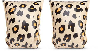 Swim essentials - zwembandjes - panterprint - zwemvleugels - 15-30 kg - 2-6 jaar - beige