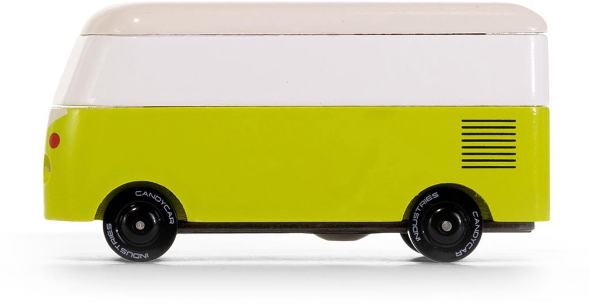 Candylab speelgoedauto - vw t1 busje groen - candycar world.