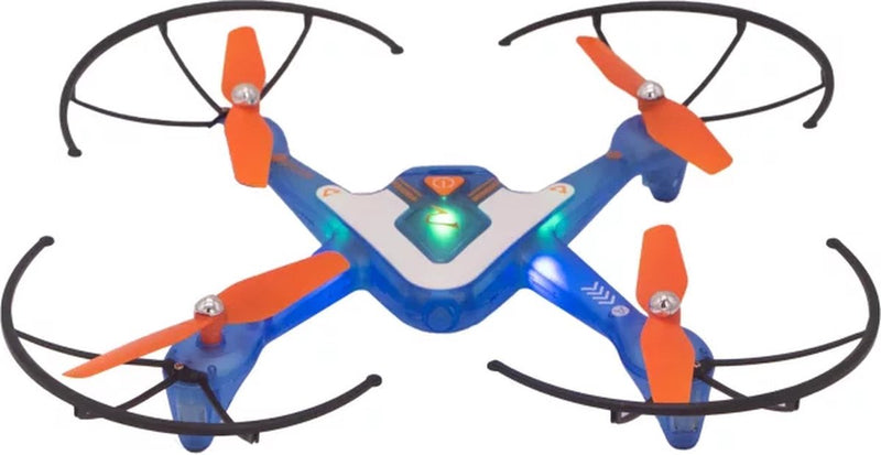 Revolt rc drone met verlichting - afstandsbestuurbare night hawk pro stuntdrone met 16 stunts en anti-drift-sensor - syma beginnersdrone voor kinderen -met automatische landing - usb-oplaadbaar