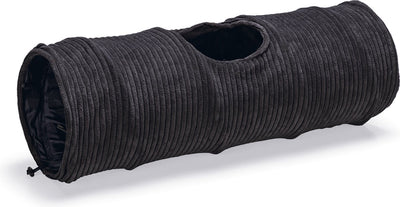 Designed by lotte kattentunnel ribbed - kattenspeelgoed - antraciet - 25x25x75 cm