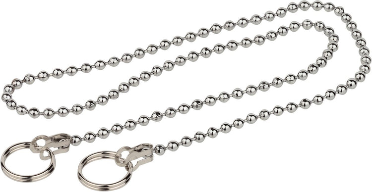 Kirchhoff afvoerplug ketting - chroom - 300 mm - met 2 ringen