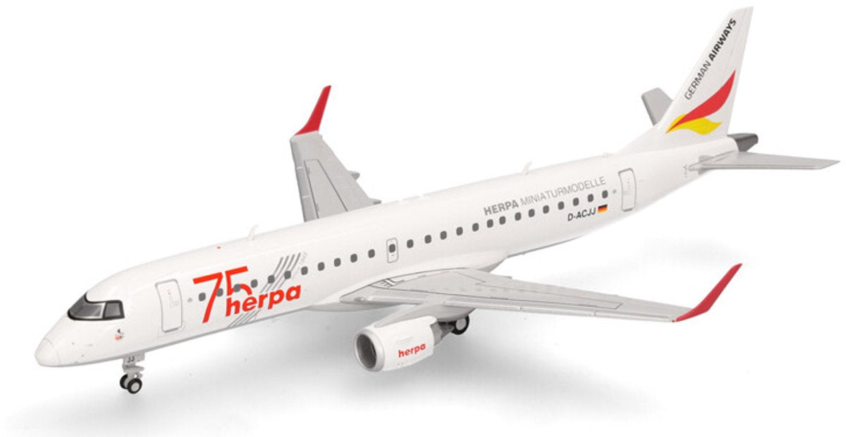Herpa embraer e190 german airways 75 years