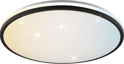 Brilliant taya - plafondlamp - ø 49,5 cm - led 36w - 5400lm - 2700k-6500k - cct - ip44 - afstandsbediening - timer - nachtlicht - zwart wit