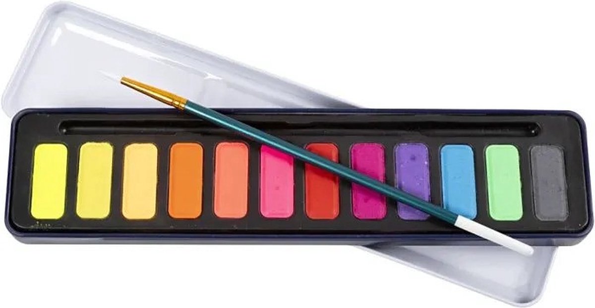 Creativ company cc waterverf set pastelkleuren 12 kleuren