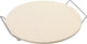 Point-virgule - pizzasteen - cordieriet - met metalen houder - geschikt voor barbecue - 34cm