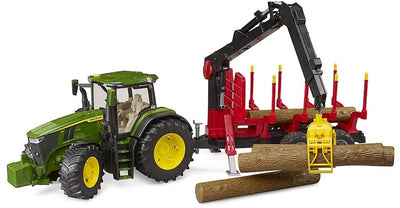 Bruder tractor john deere 7r 350 met boomaanhanger