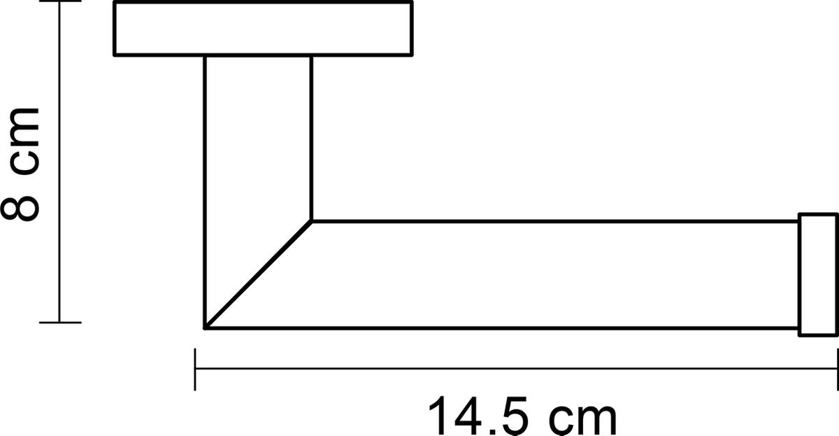 Differnz toiletrolhouder zwart