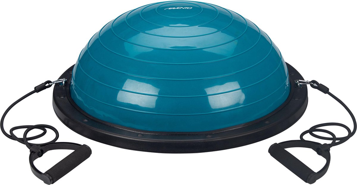 Avento balanstrainer + 2 weerstandsbanden - ø 58 cm - blauw zwart