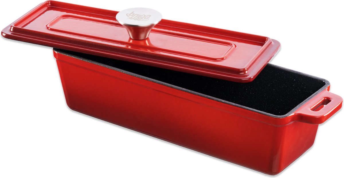 Grand feu - geëmailleerde gietijzeren bakvorm - 1,7 l - rood