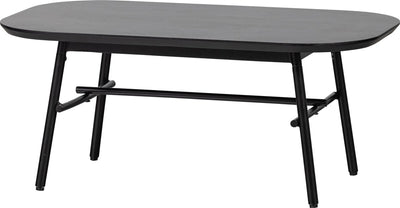 Vtwonen elegance salontafel - mangohout - hout metaal - zwart - 43x100x60 cm