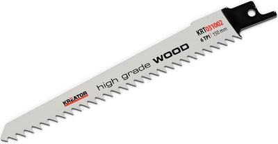 Kreator krt031002 zaagblad - reciprozaag -hard hout - 150 mm - 6 tpi - 2 stuks