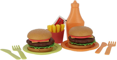 Jipy hamburger speelset 25-delig - speelgoed eten - speelkeuken accessoires