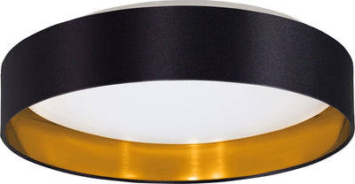 Eglo maserlo 2 plafondlamp - led - ø 38 cm - wit zwart goud