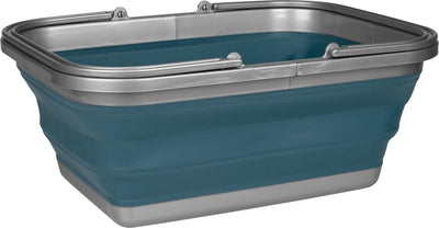 Abbey camp afwasteil opvouwbaar - 16 liter - blauw grijs