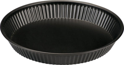 Basic culinair vlaaivorm 28 cm – pfas-vrije bakvorm – lage taartvorm – carbon staal