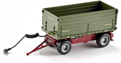 Siku 6781, tweezijdige kiep-aanhangwagen, 1:32, op afstand bestuurbaar, voor control-voertuigen met aanhanger-trekhaak, metaal kunststof, groen