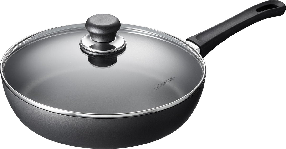 Scanpan hapjespan sauteerpan met deksel classic induction ø 28cm 3 liter - geschikt voor alle warmtebronnen - standaard anti-aanbaklaag