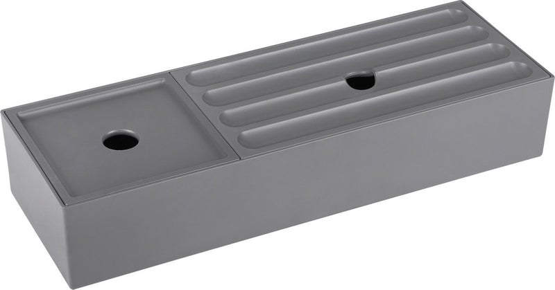 Differnz lade organizer met deksel â€“ schuiflade opberger â€“ opbergbakjes â€“ kunststof sorteerbakjes â€“ 32 x 11 x 6 cm â€“ grijs