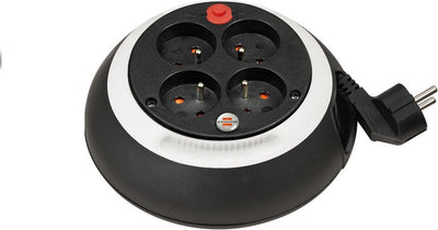 Brennenstuhl comfort-line kabelhaspel cl-s 4-voudig zwart wit 3m