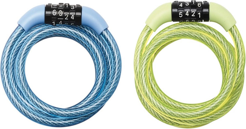 Masterlock self coiling cable 1.20m x ø 8mm with fixed combination 3 digitsvinyl