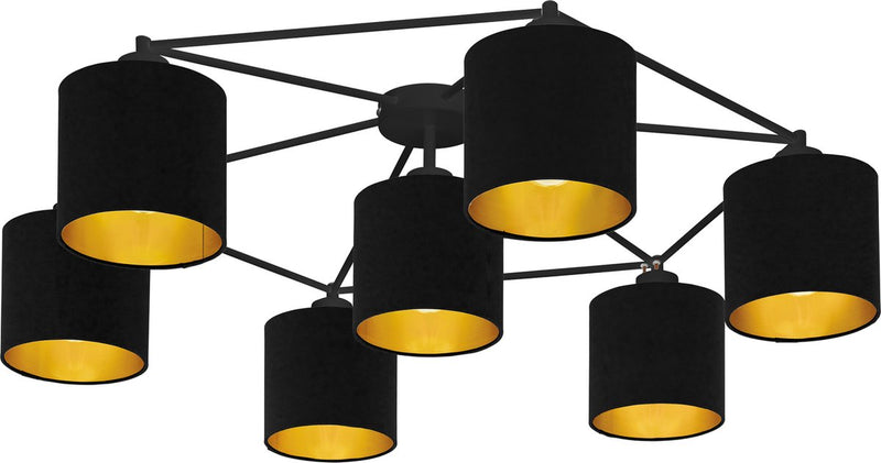 Eglo staiti plafondlamp - e27 - ø 84 cm - zwart goud