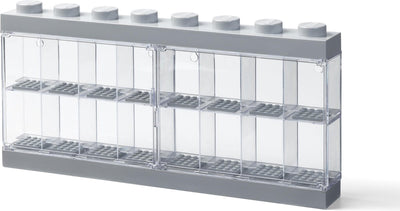 Lego - vitrine minifigure 16 - kunststof - grijs