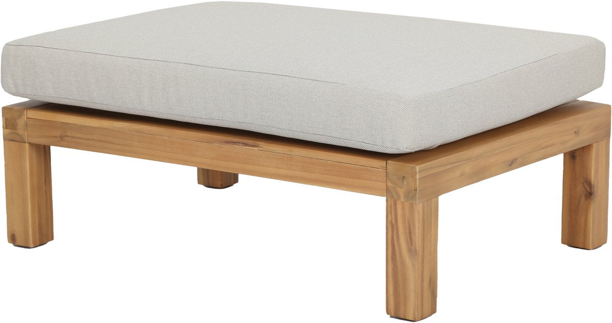 Vtwonen relax tuin hocker bijzettafel - acaciahout - naturel zand - 40x90x60