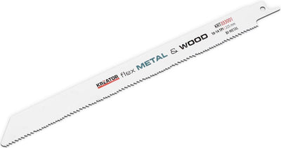 Kreator krt033001 zaagblad - reciprozaag - flex metaal hout - 225 mm - 14 10 tpi - 2 stuks