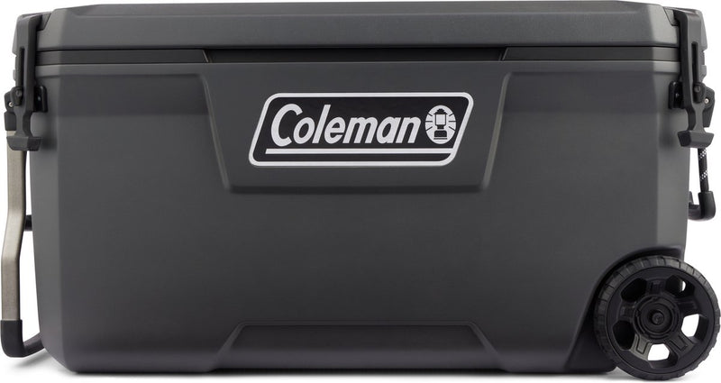 Coleman convoy 100 qt koelbox met wielen – 94 liter – lichtgewicht en volledig geïsoleerd - houdt ijs 5 dagen koud - donkergrijs