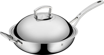Wmf multiply - wokpan - ø 32 cm - rvs - met deksel - geschikt voor inductie